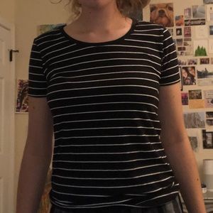Basic Black and white striped tee